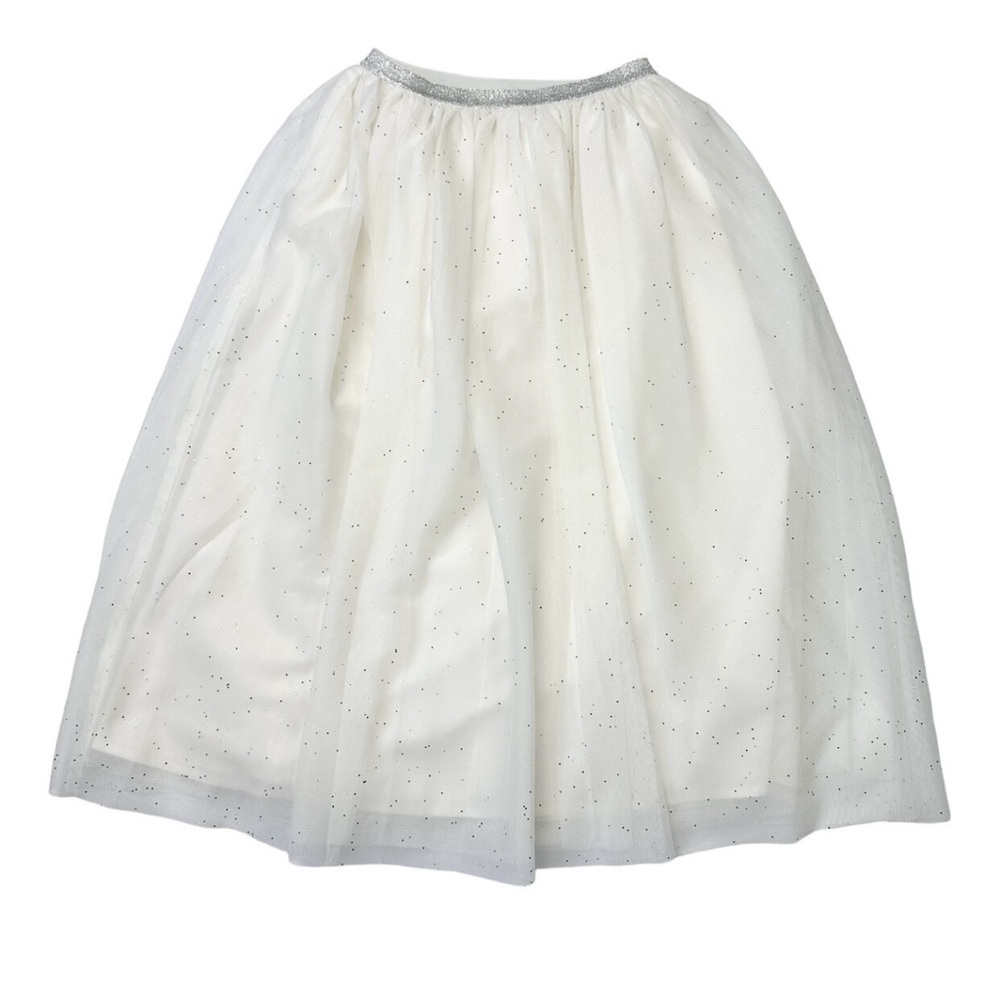 Cat & Jack Long White Sparkle Tulle Skirt
